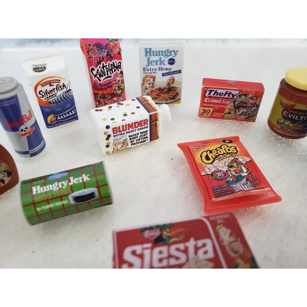 Topps Wacky Packages 3D Minis Mixed Lot‎ of 14 Small Cute Clever Brands gothic